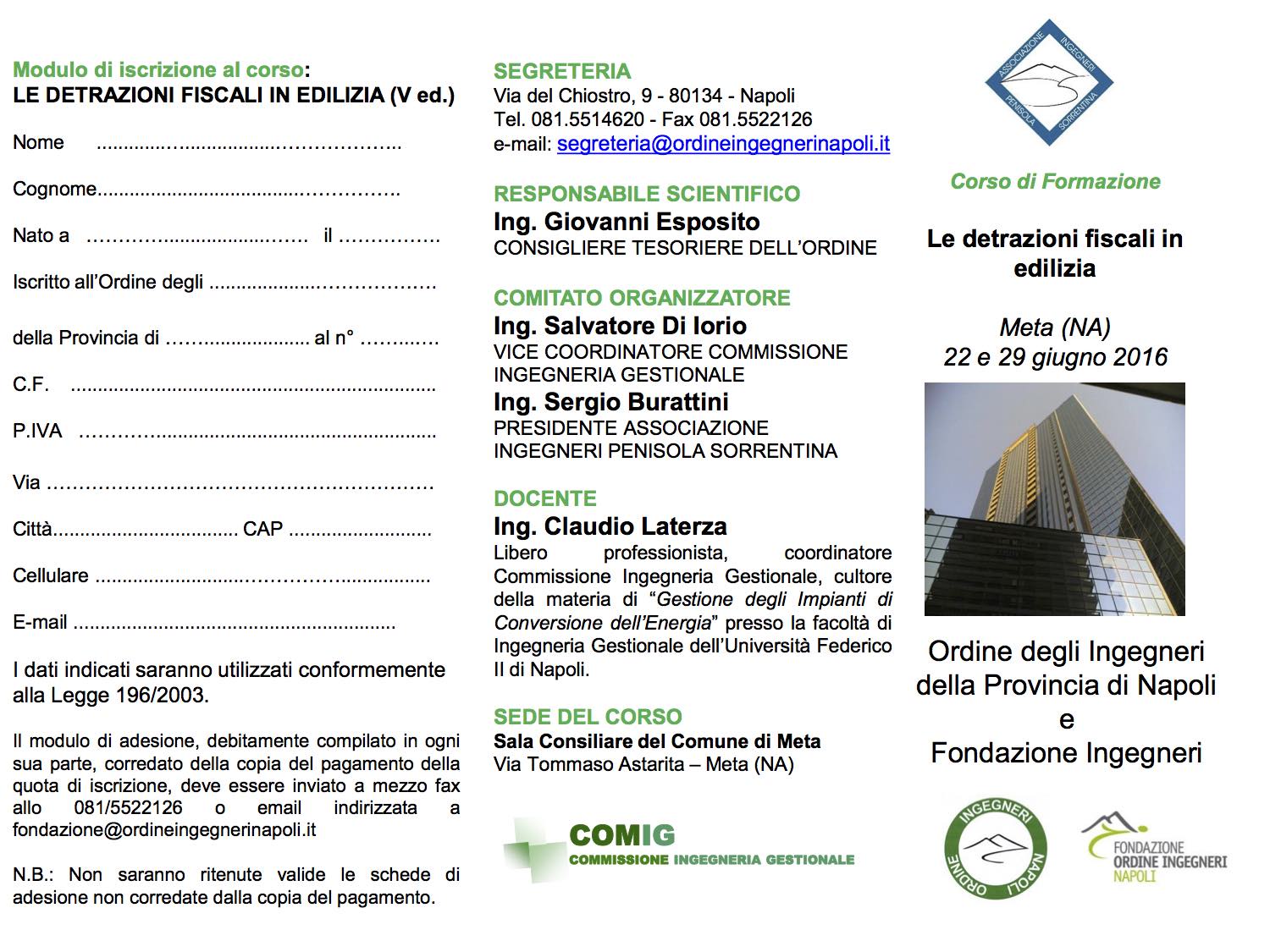 programma AIPS Associazione Ingegneri Penisola Sorrentina